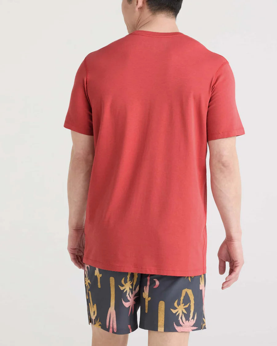 DROPTEMP COOLING COTTON TEE | MINERAL RED-Shirts & Tops-SAXX-Coriander
