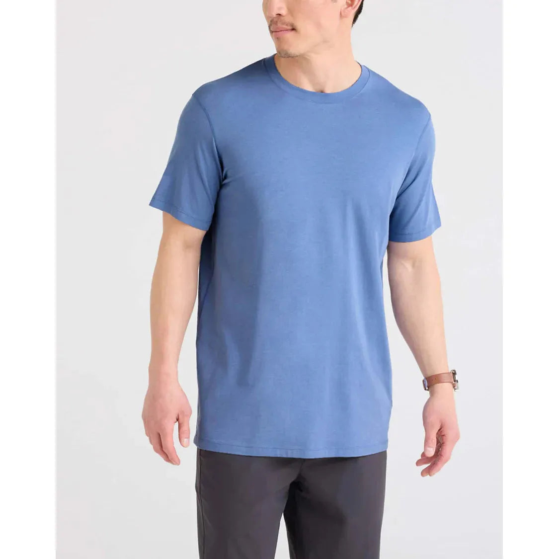 DROPTEMP COOLING COTTON TEE | TIDAL BLUE-Shirts & Tops-SAXX-SMALL-TIDAL BLUE-Coriander