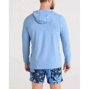 DROPTEMP COOLING HOODIE | BEL AIR BLUE HEATHER-Sweaters & Jackets-SAXX-Coriander