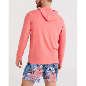 DROPTEMP COOLING HOODIE | CORAL RED HEATHER-Sweaters & Jackets-SAXX-Coriander