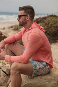 DROPTEMP COOLING HOODIE | DESERT FLOWER HEATHER-Shirts & Tops-SAXX-Coriander