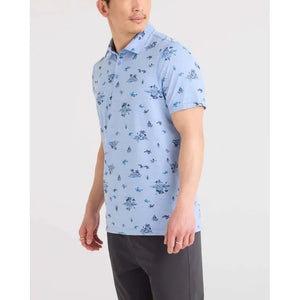 DROPTEMP COOLING POLO | ISLAND LIFE-BEL AIR BLUE-Shirts & Tops-SAXX-Coriander
