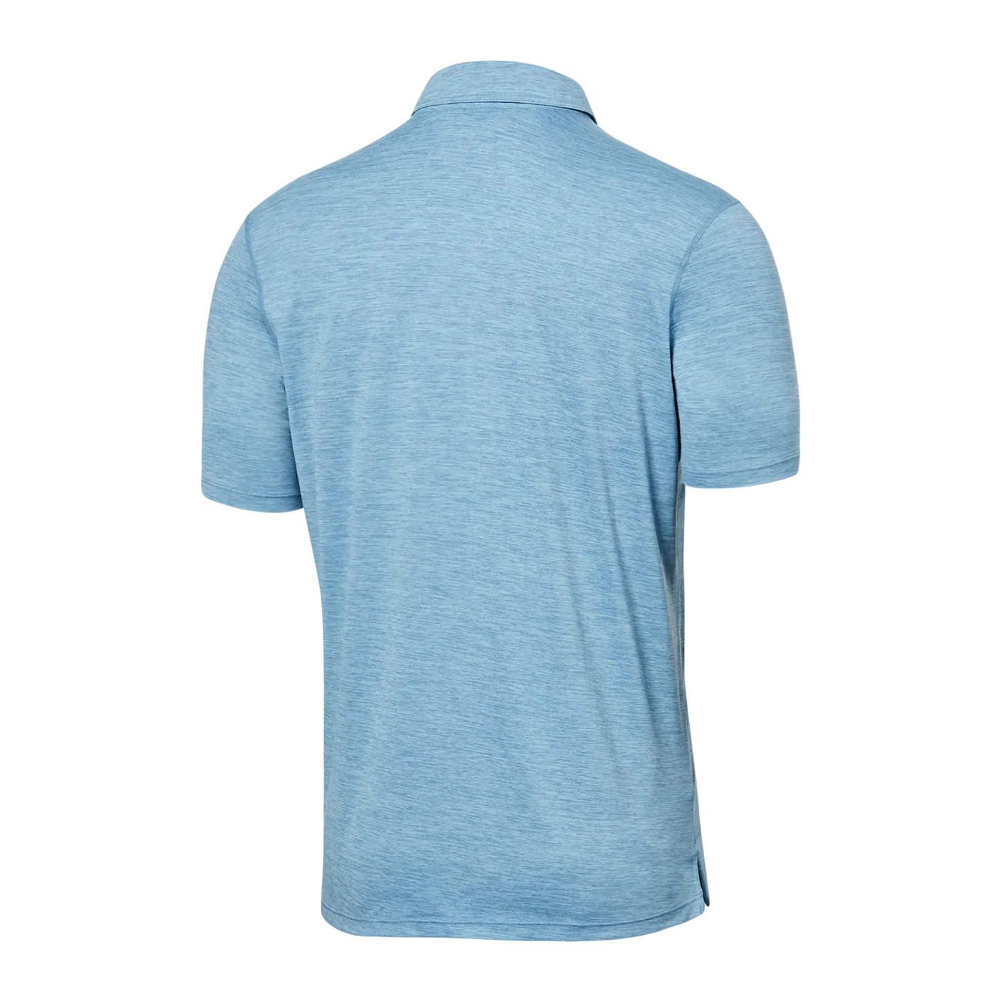 DROPTEMP COOLING POLO | WASHED BLUE HEATHER-Shirts & Tops-SAXX-Coriander