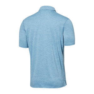 DROPTEMP COOLING POLO | WASHED BLUE HEATHER-Shirts & Tops-SAXX-Coriander