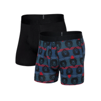 DROPTEMP COTTON BOXER BRIEF 2 PACK | GRIZZLY - BLACK-Intimates-SAXX-SMALL-GRIZZLY-Coriander