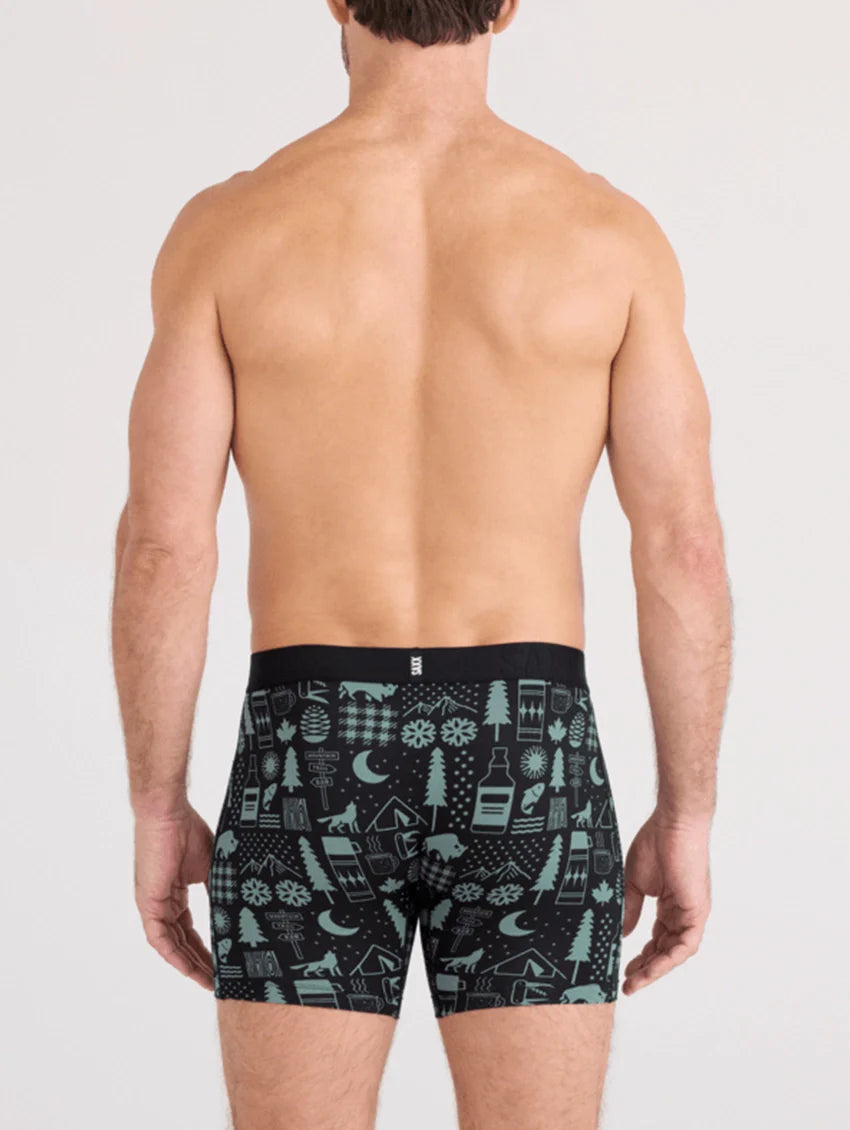DROPTEMP COTTON BOXER BRIEF | CAMP STAMPS-BLACK-Intimates-SAXX-Coriander