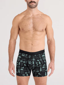 DROPTEMP COTTON BOXER BRIEF | CAMP STAMPS-BLACK-Intimates-SAXX-Coriander
