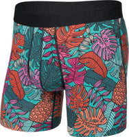 DROPTEMP COTTON BOXER BRIEF | FRUITY PALM-AQUA-Intimates-SAXX-SMALL-FRUITY PALM-AQUA-Coriander
