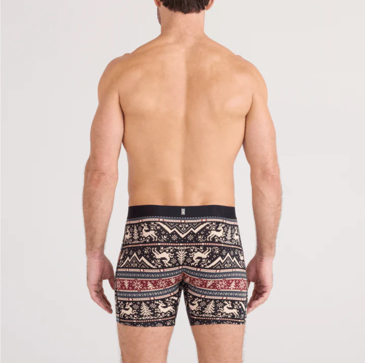 DROPTEMP COTTON BOXER BRIEFS | 2 PACK: CARIBOU/BLACK