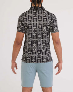 DROPTEMP DRY POLO | TROPIC ROYALE-BLACK-Shirts & Tops-SAXX-Coriander