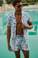 DROPTEMP DRY RESORT POLO | BOTANIQUE WASHED INDIGO-Shirts & Tops-SAXX-Coriander