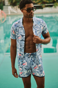 DROPTEMP DRY RESORT POLO | BOTANIQUE WASHED INDIGO-Shirts & Tops-SAXX-Coriander