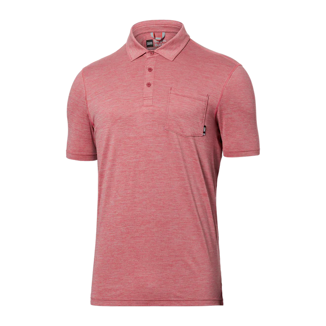 DROPTEMP POLO | GUMBALL HEATHER-Shirts & Tops-SAXX-Coriander