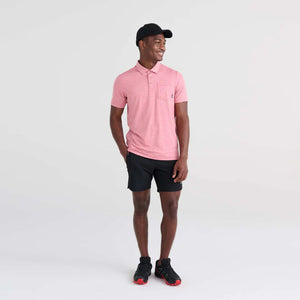 DROPTEMP POLO | GUMBALL HEATHER-Shirts & Tops-SAXX-Coriander