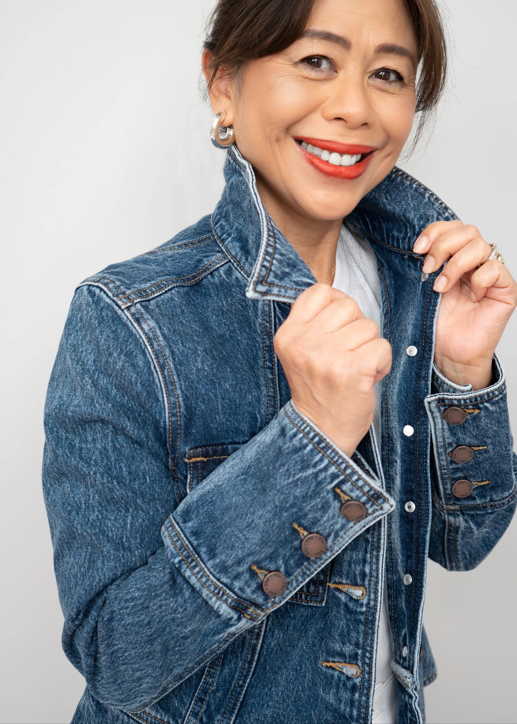 FDJ DENIM JACKET | UTILITY-Jackets & Sweaters-FRENCH DRESSING JEANS-SMALL-MEDIUM DARK WASH-Coriander