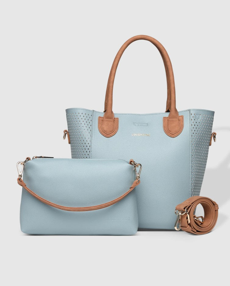 DUBLIN TOTE-Bags & Wallets-LOUENHIDE-WEDGEWOOD BLU TAN-Coriander