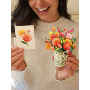 GREETING CARD | MINI DAHLIA SUNRISE-Books & Stationery-FRESH CUT PAPER-Coriander