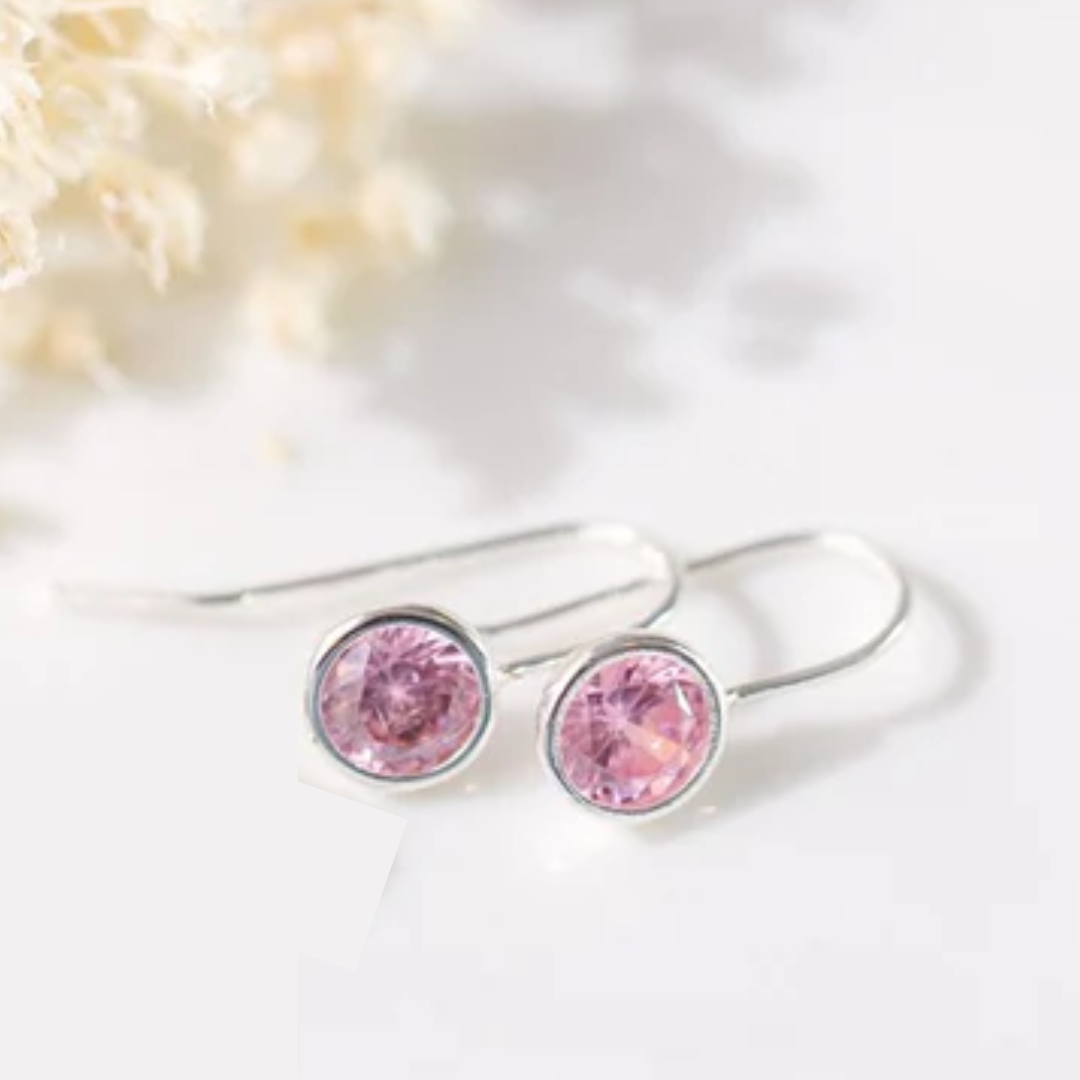 EARRINGS | DAZZLE-Jewellery-GLEE-SILVER-PINK-Coriander
