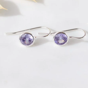 EARRINGS | DAZZLE-Jewellery-GLEE-SILVER-PURPLE-Coriander
