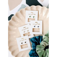 EARRINGS | SAPPHIRE HUGGIES-Jewellery-JAX KELLY-Coriander