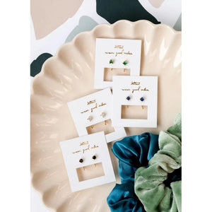 EARRINGS | SAPPHIRE HUGGIES-Jewellery-JAX KELLY-Coriander