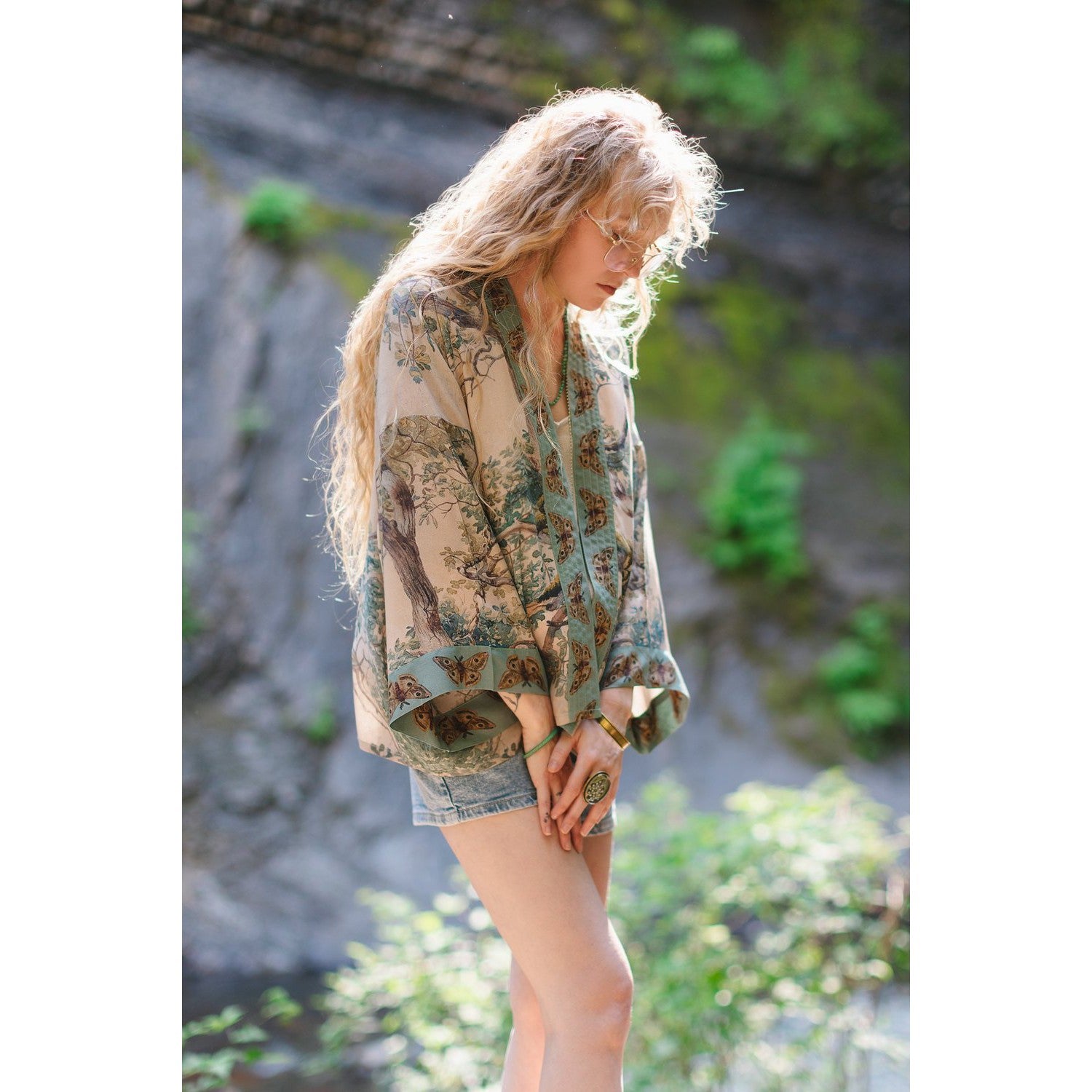 EARTH AND SKY CROPPED KIMONO-Jackets & Sweaters-MARKET OF STARS-Coriander