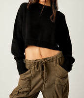 EASY STREET CROP SWEATER-Jackets & Sweaters-FREE PEOPLE-Coriander