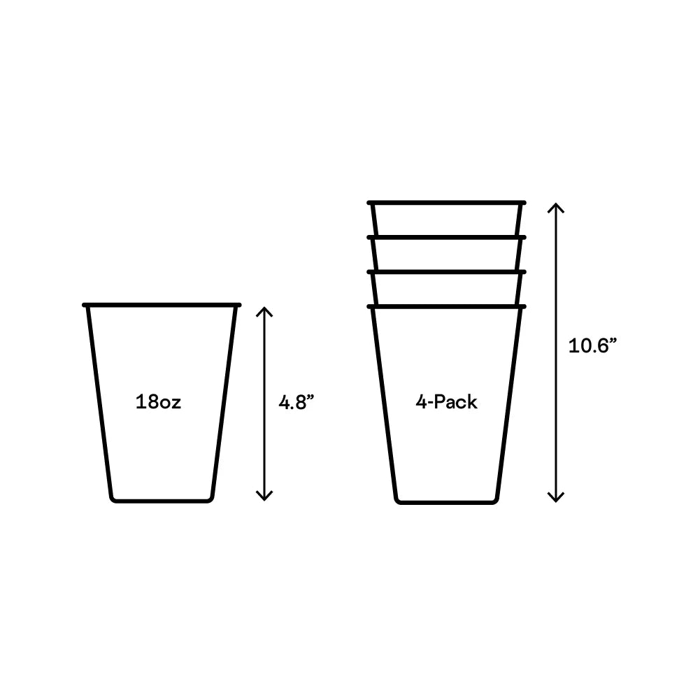 ECO STACKER CUPS 18OZ 4PACK-Home-CORKCICLE-Coriander