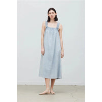 ELASTIC STRAP MIDI DRESS-Dresses-GRADE AND GATHER-SMALL-BLUE DUSK-Coriander