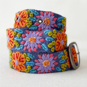 EMBROIDERED BELT | PRAIRIE FLOWERS-Accessories-JENNY KRAUSS-PRAIRIE FLOWERS-SMALL-Coriander