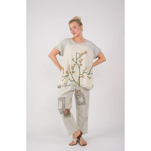 EMBROIDERED FLORAL TOP-Top-THE PAPERLACE-Coriander