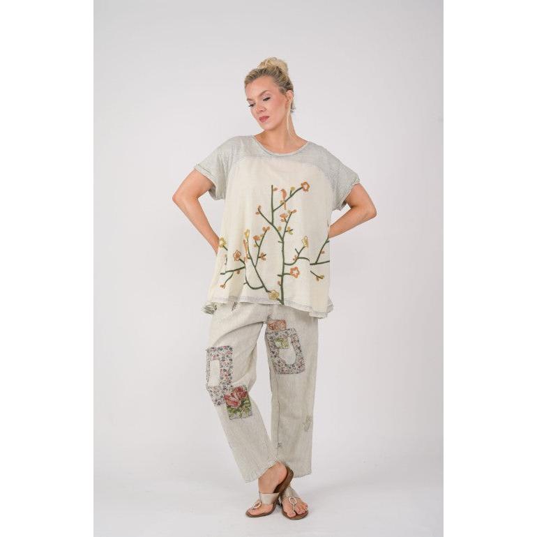 EMBROIDERED FLORAL TOP-Top-THE PAPERLACE-Coriander