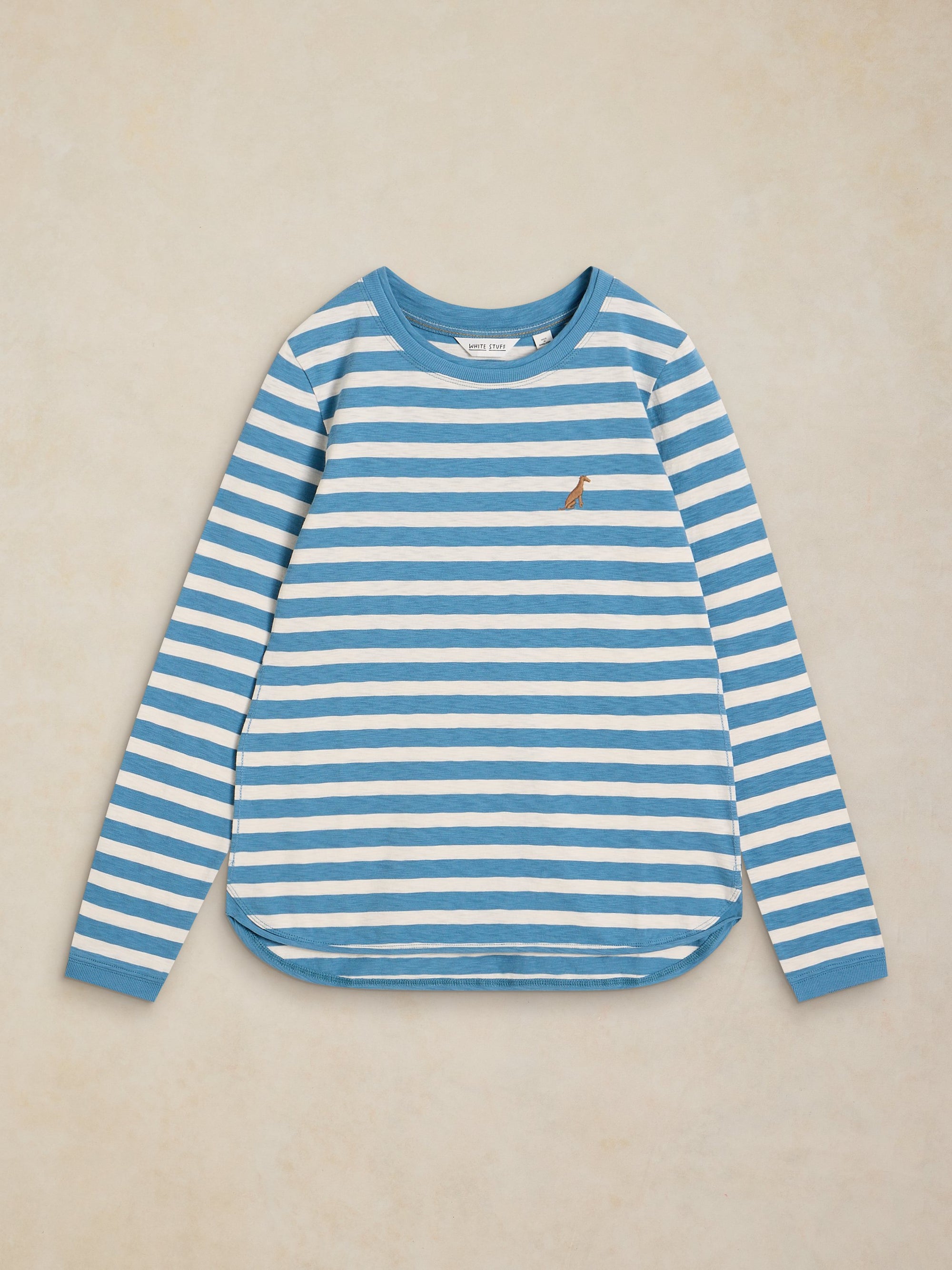 EMBROIDERED TEE | CLARA STRIPE