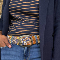 EMBROIDERED WOOL BELT | BLUE SKIES FLORAL-Accessories-JENNY KRAUSS-BLUE SKIES-SMALL-Coriander