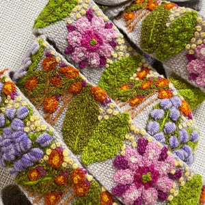 EMBROIDERED WOOL BELT | FRESHWATER FLORAL-Accessories-JENNY KRAUSS-Coriander