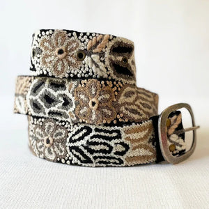 EMBROIDERED WOOL BELT | MONOCHROMATIC BLACK-Accessories-JENNY KRAUSS-Coriander
