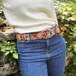 EMBROIDERED WOOL BELT | TEABERRY-Accessories-JENNY KRAUSS-TEABERRY-SMALL-Coriander