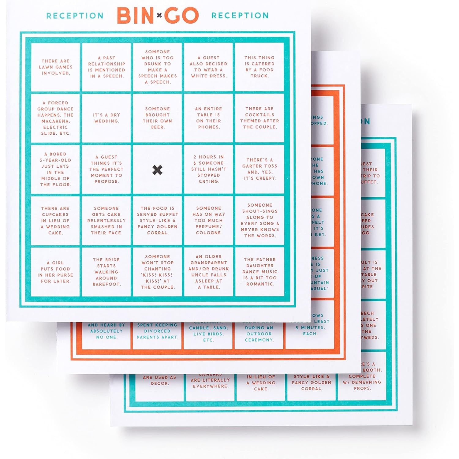 ENDURE A WEDDING BINGO-Fun and Games-RAINCOAST-Coriander