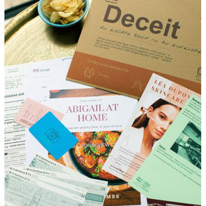 ESCAPE ROOM IN AN ENVELOPE: THE DECEIT DINNER PARTY-Fun and Games-PUZZLE POST UK-Coriander