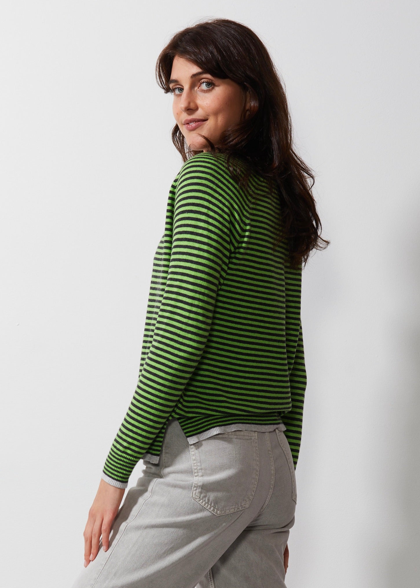 ESSENTIAL STRIPE V-NECK-Jackets & Sweaters-ZAKET & PLOVER-Coriander