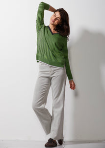 ESSENTIAL STRIPE V-NECK-Jackets & Sweaters-ZAKET & PLOVER-Coriander