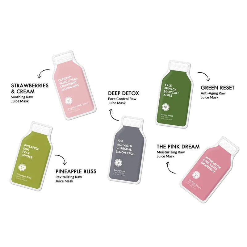 ESW BEAUTY RAW JUICE CLEANSE MASK SET (5)-Self Care-ESW BEAUTY-Coriander