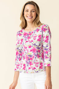 EVERYDAY TEE FLORAL-Tops-HABITAT-XSMALL-BERRY-Coriander