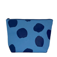 EXTRA LARGE BIG SMUDGE DOT TRAVEL POUCH - INDIGO/PERI-Case-SEE DESIGN-Coriander