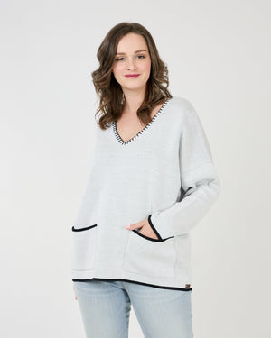 EYE PULLOVER-Jackets & Sweaters-SHANNON PASSERO-ONE-WHITE-BLACK-Coriander