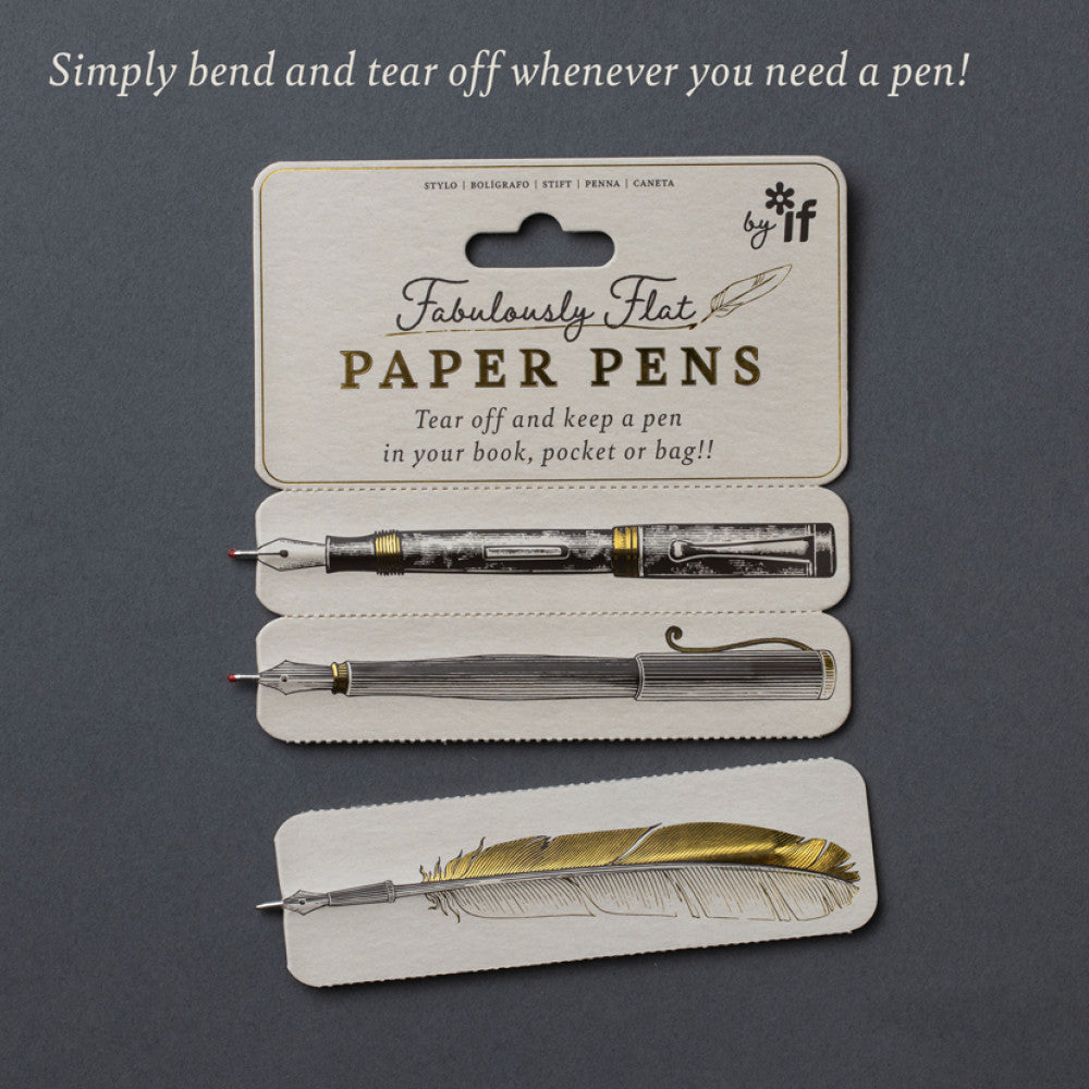 FABULOUSLY FLAT PAPER PENS-Books & Stationery-IF-Coriander