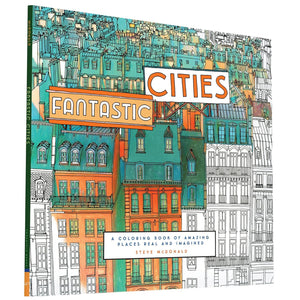 FANTASTIC CITIES: A COLOURING BOOK OF AMAZING PLACES REAL AND IMAGINED-Books & Stationery-RAINCOAST-Coriander