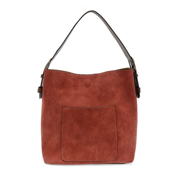 FAUX SUEDE HOBO HANDBAG-Bags & Wallets-JOY SUSAN-TOFFEE-Coriander