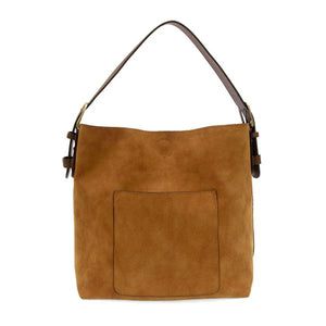 FAUX SUEDE HOBO HANDBAG-Bags & Wallets-JOY SUSAN-TOFFEE-Coriander