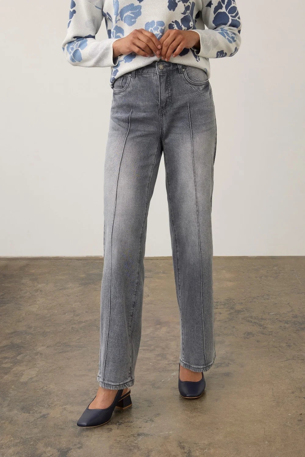FDJ DENIM | OLIVIA PINTUCK WIDE LEG-Denim-FRENCH DRESSING JEANS-Coriander